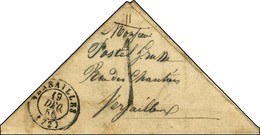 Càd T 15 VERSAILLES (72) Taxe Tampon 1 Sur Lettre Locale Avec Pliage Triangulaire Maçonnique. 1855. - TB / SUP. - R. - Andere & Zonder Classificatie
