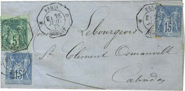 Càd Octo De Lev. Exp. * PARIS * / DEPART E1 / N° 75 + 90 (2). 1879. - TB / SUP. - Altri & Non Classificati