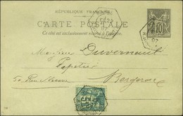 Càd Hexa De Lev. Exp. PARIS / R. DES HAUDRIETTES E1 Sur Entier 10c + N° 75. 1897. - TB / SUP. - R. - Sonstige & Ohne Zuordnung