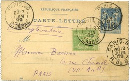 Càd De Lev. Exp. PARIS 80 / RUE DU BAC E Sur Entier 15c + N° 106. 1899. - TB / SUP. - Sonstige & Ohne Zuordnung