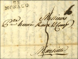 85 / MONACO Sur Lettre Avec Texte Daté De Port Maurice Le 22 Mars 1804, Acheminée Jusqu'à Monaco Pour Marseille. - TB /  - 1792-1815: Départements Conquis