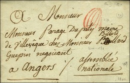 Paraphe De Franchise '' Assemblée Nationale '' (S N° 511 B) Sur Lettre Avec Texte Daté De Paris Le 26 Octobre 1790. - TB - Lettere In Franchigia Civile