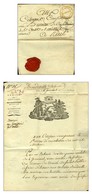 Cachet Rouge COMITE DE SALUT PUBLIC / QUINTIDI (S N° 611) Sur Lettre Avec Belle Vignette Maçonnique Daté De Paris Le 12  - Frankobriefe
