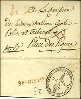 Cachet Orné COMITE CIVIL SECTION POISSONNIERE / L.B.E.C. (S N° 9021 C) Au Verso D'une Lettre Avec Texte Daté Paris Ce 22 - Lettere In Franchigia Civile