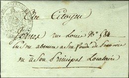 Cachet Orné SECTION DES 15 VINGTS Sur Lettre Avec Texte Et En-tête Imprimé SECTION DES QUINZE-VINGTS COMITE REVOLUTIONNA - Lettres Civiles En Franchise