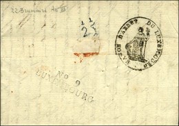 N° 9 / LUXEMBOURG (S N° 9578 A) + MAISON D'ARRET DU LUXEMBOURG (S N° 9579 A) Au Verso D'une Lettre Avec Texte Daté De Pa - Frankobriefe