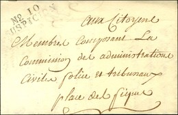 N° 10 / SUSPICION (S N° 9582) Au Recto D'une Lettre Avec Texte Daté De Paris Le 5 Brumaire An 3. - TB / SUP. - R. - Frankobriefe