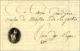 CONVon NATle Et Cachet Orné MAISON D'ARRET DE ST LAZARE (S N° 9639) Au Recto D'une Lettre En Franchise Avec Texte Daté L - Civil Frank Covers