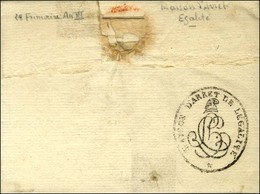 MAISON D'ARRET DE L'EGALITE (S N° 9664) Au Verso D'une Lettre Avec Texte Daté Le 28 Frimaire An 3. - TB / SUP. - Frankobriefe