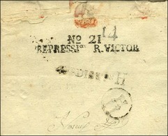 N° 21 / REPRESSIon R.VICTOR (S N° 9668A) Au Verso D'une Lettre Avec Texte Daté Du 14 Frimaire An 3 Acheminée Par La Post - Lettres Civiles En Franchise