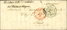 ' Président De La Commission / Des Prisons Politiques ' Sur Lettre Avec Texte Daté Du '' Fort Du Homet à Cherbourg '' Le - Lettere In Franchigia Civile