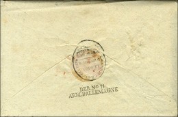 Lettre Avec Texte Daté De Paris Le 6 Novembre 1809 Adressée à L'armée D'Allemagne à Vienne. Au Recto, Griffe Rouge GRAND - Legerstempels (voor 1900)