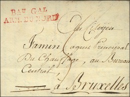 BAU GAL / ARM. DU NORD (rouge) Sur Lettre Avec Très Bel En-tête Illustré Datée De Breda An 3. - SUP. - R. - Legerstempels (voor 1900)