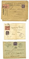 Lot De 3 Lettres Affranchies Avec N° 136-1. - TB. - Collections