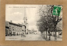 CPA - THENEZAY (79) - Aspect De La Place Et Des Arbres De La Promenade En 1912 - Thenezay