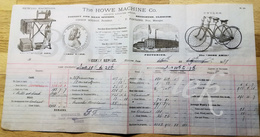 THE HOWE MACHINE C°  GLASGOW Soc. Anonyme Belge   MIGNOT Firmin President, FONTAINE F. Père Manager, Weekly Report  1889 - Reino Unido