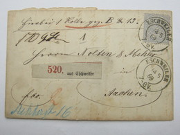 1869 , ESCHWEILER   , Klarer Stempel Auf Beleg - Covers & Documents