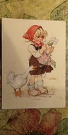 DDR Postcard - Humour - Girl Illustrateur Lyngers Havsen - Goose - Lungers Hausen - Hausen, Lungers