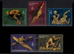 RUSIA 1978 - PREOLIMPICOS DE MOSCU 80 - YVERT Nº 4466/4470** - Kunst- Und Turmspringen