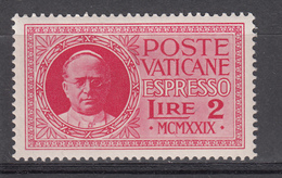 Vaticano 1929 - Provvisoria - 2 Lire Espresso - Urgente