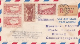 Divers Sur Recommandé En Poste Restante Première Liaison Aérienne Dakar Bissao De 1917 - Lettres & Documents