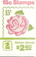 UNITED STATES (USA), 1978, Booklet 134, Roses. Mi 0-87 - 2. 1941-80