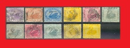 Australie Occid, WA, 11 Cygnes Différents - Black Swan Cygne - Used Stamps