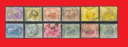 Australie Occid, WA, 12 Cygnes Différents - Black Swan Cygne - Used Stamps