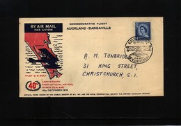 New Zealand 1959 Commemorative Flight Auckland - Darganville - Luftpost