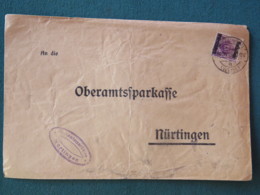 Germany 1919 Official Cover Wurtemberg Wolfschlugen To Nurtingen - Brieven En Documenten