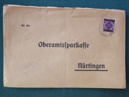 Germany 1919 Official Cover Wurtemberg Wolfschlugen To Nurtingen - Lettres & Documents