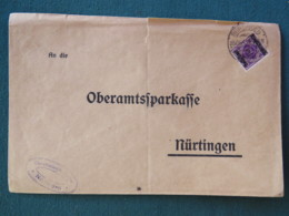 Germany 1919 Official Cover Wurtemberg Nurtingen To Nurtingen - Storia Postale