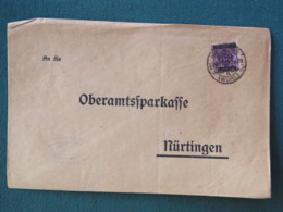 Germany 1919 Official Cover Wurtemberg Nurtingen To Nurtingen - Covers & Documents