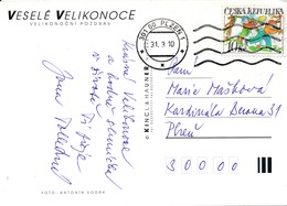 N0587 - Czech Rep. (2010) 301 00 Plzen 1 (machine Postmark); (postcard: Easter) Tariff: 10,00 CZK (stamp: Easter) - Brieven En Documenten