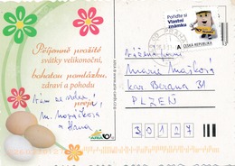 N0590 - Czech Rep. (2013) 149 00 Praha 415; (postcard: Easter); Tariff: "A" (10,00 CZK) Stamp: My Own Stamps - Storia Postale