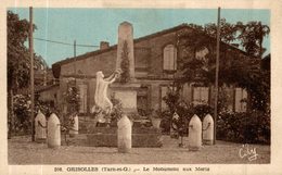 GRISOLLES LE MONUMENT AUX MORTS - Grisolles