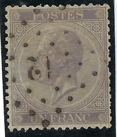 Belgique, N° 21 Oblitéré - 1865-1866 Profile Left