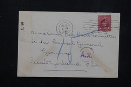 CANADA - Enveloppe Pour La Croix Rouge De Genève En 1943 , Contrôle Postal , Dateur Sans Lieu De Départ - L 22251 - Briefe U. Dokumente