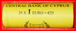 * FINLAND 2007: CYPRUS  1 EURO 2008 UNC ROLL UNCOMMON! LOW START  NO RESERVE! - Rotolini