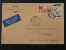 Lettre Chambre De Commerce De Marrakech Maroc Pour Dakar 1942 - Brieven En Documenten