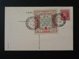 Carte Avec Vignette Meeting Des Modèles Réduits Oblit St Hilaire St Florent 49 Maine Et Loire 1946 - Luftfahrt