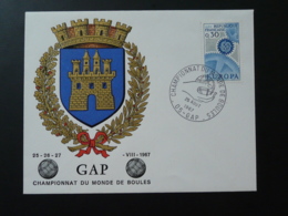 Lettre Cover Championnat Du Monde De Boules Petanque 05 Gap 1967 - Pétanque