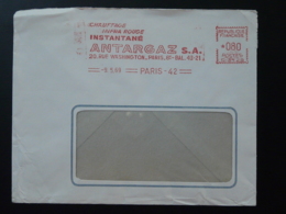 EMA Sur Lettre Slogan Meter On Cover Antargaz Paris 1969 - Gas