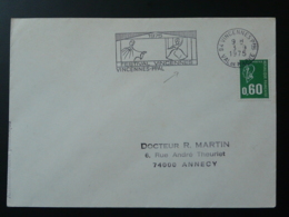 Festival Marionnettes Puppets Flamme Sur Lettre Postmark On Cover 94 Vincennes 1975 - Puppets