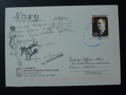 Carte Postal Avec Cachet Postmark US Navy Memphis Belle + Phare Lighthouse Turquie 2000 - Cartas & Documentos