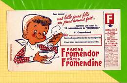 BUVARD & Blotting Paper : Farine FROMENDOR Pates FROMENTINE 1 Emme Commandement Garçon - Cake & Candy