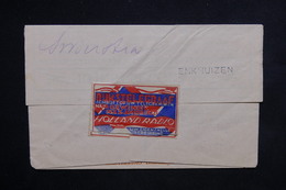 PAYS BAS - Griffe " Enkhuizen " + Vignette Rukstelegraf Holland Radio Sur Document - L 22289 - Telegraphenmarken