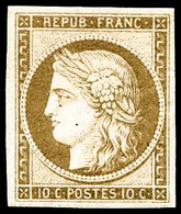 ** N°1F  10c Bistre, Réimp - TB - 1849-1850 Cérès