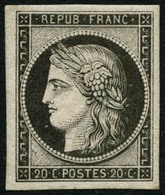 ** N°3a 20c Noir S/blanc - TB - 1849-1850 Cérès