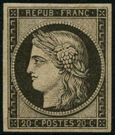 * N°3F 20c Noir, Réimp - TB - 1849-1850 Ceres